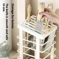 Practical Multi-use Kitchen Knife Holder, Dish Stand and Tool Organizer with Convenient Drain Tray