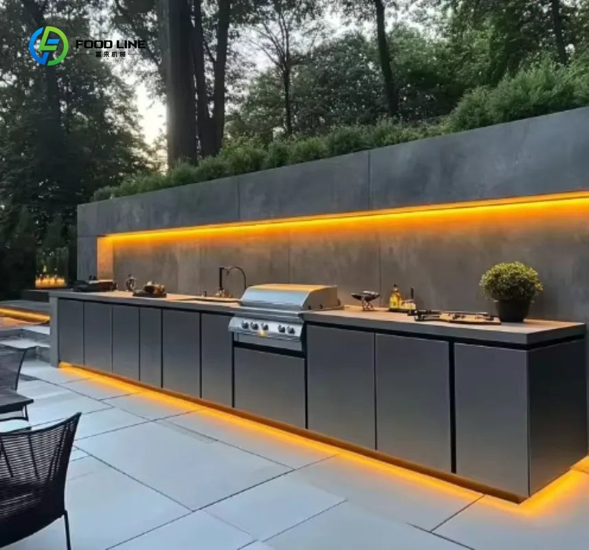 Custom Manufacture Stainless Steel Outdoor Kitchen BBQ Island Outdoor Kitchen BBQ Grills Set High Quality Durable
