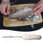 Multifunctional Electric Scale Scraper Wear-resistant Portable Vegetable Corer Anti-rust Rotating Cutter with 2 Different Blades