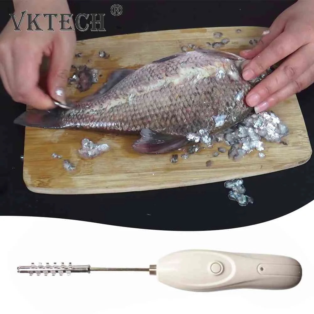 Multifunctional Electric Scale Scraper Wear-resistant Portable Vegetable Corer Anti-rust Rotating Cutter with 2 Different Blades