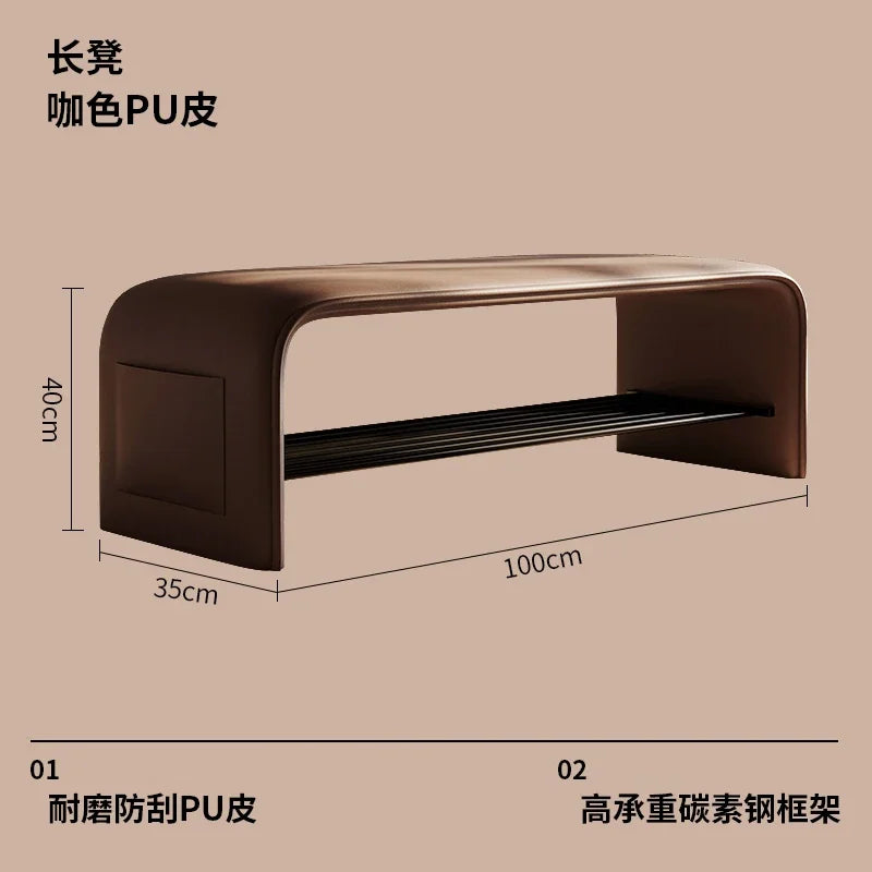 Entrance Hall Shoe Changing Bench Porch Shoe Cabinet Bench Integrated Entrance Shoe Changing Bench Bedroom Benchs