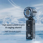 Foldable Icerush Turbo Portable Handheld Fan with LED Light for Desk/N