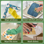 8 Pieces Chicken pattern Kitchen Wipes Washable Reusable Sponge Cleaning Cloths Absorbent Dish Cloths For Kitchen Bar Counters