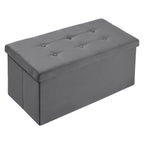 30 Inches Folding Storage Ottoman Bench Ottoman With Storage FootStool For Bedroom Living Room Holds Up To 570 Lb