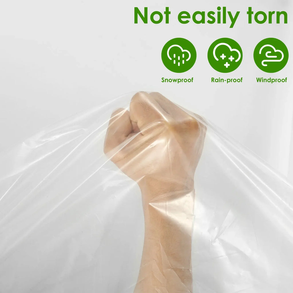 Chicken Coop Cover Transparent Tarpaulin Outdoor Garden Waterproof Run Tarp with Rope Reinforced Edges Chicken Coop Porch Canopy