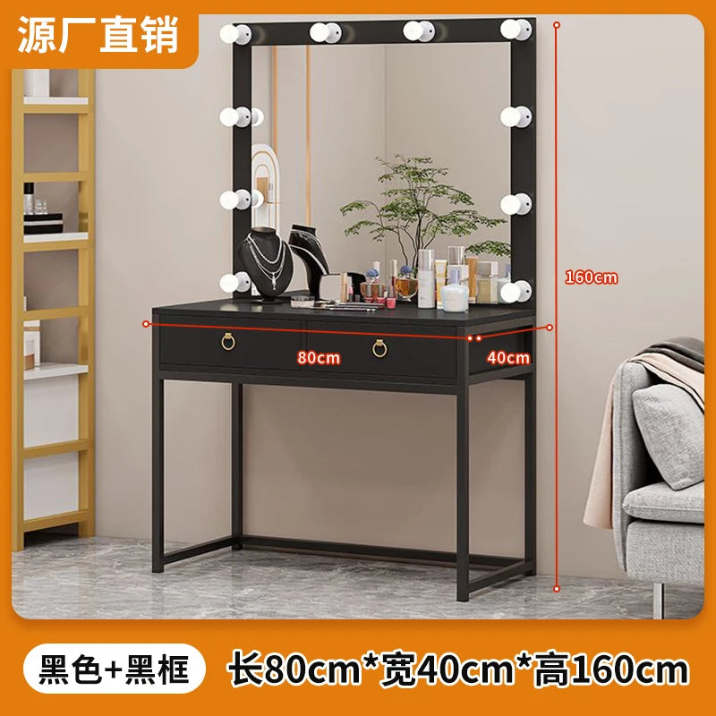 Photo studio dresser with lamp mirror integrated training school makeup table, hairdresser, beauty salon, wedding dress shop,