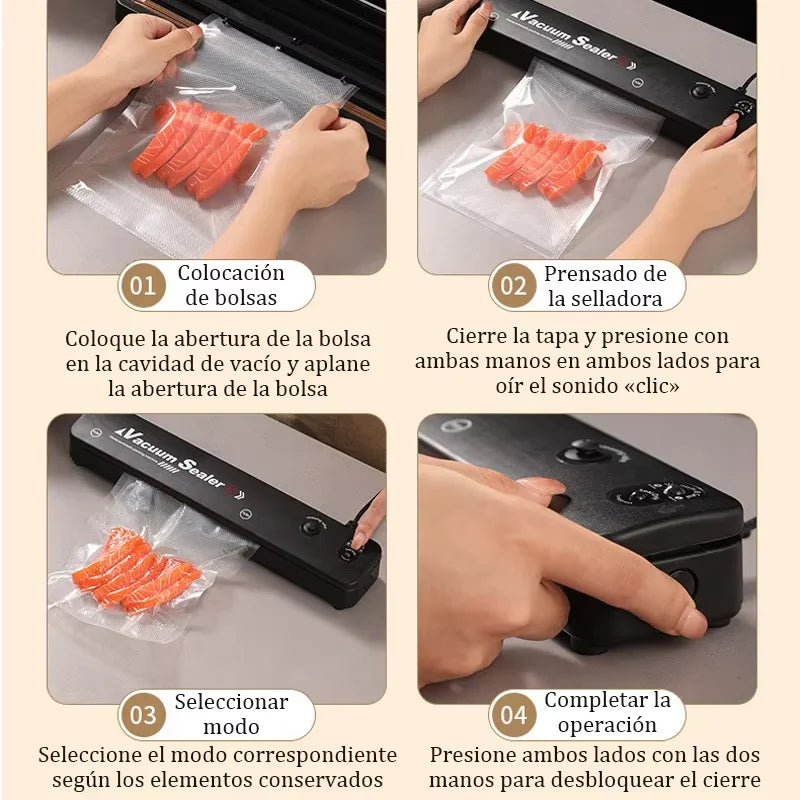 Kitchen Home Vacuum Sealer Food Preservation Plastic Bags Sealer Packaging Machine Automatic Sealing Machine Kitchen Gadgets