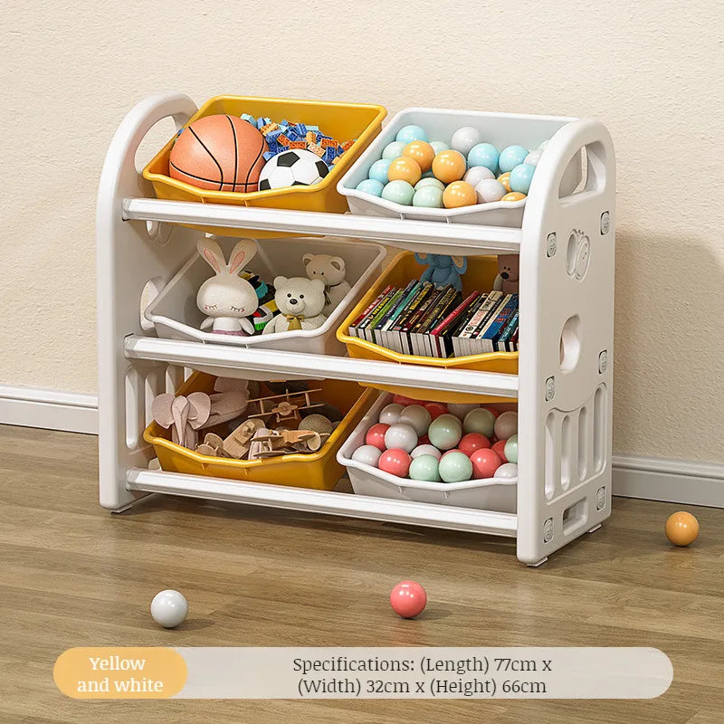 Baby Toy Storage Cabinet Classification Organization Storage Box Sundries Storage Bookshelf Cabinet for Living Room & Bedroom