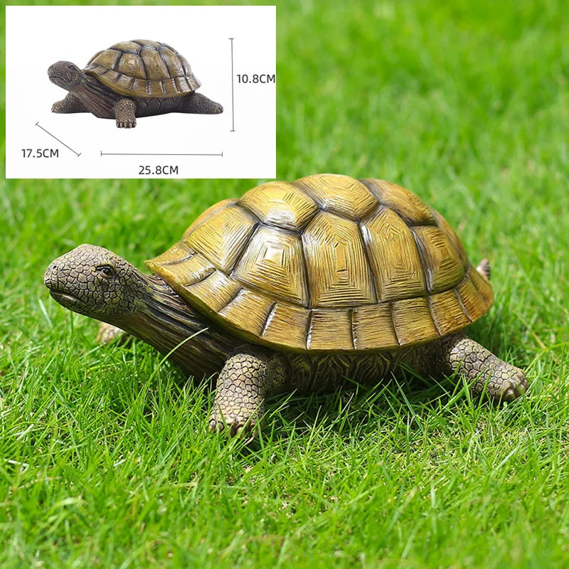 Cute Resin Tortoise Statue Outdoor Garden Pond Store Bonsai Decorative Animal Sculpture For Home Garden Decor Ornament