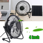 Mini Solar Panel Powered Ventilator Fan Portable 5W 4 Inch Greenhouse
