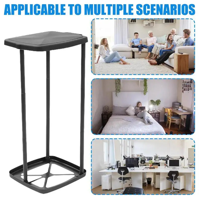 Garbage Bag Holder Rubbish Bin Stand Telescopic Garbage Holders Waste Storage Frame with Lid for Living Room Yard Lawn Camping