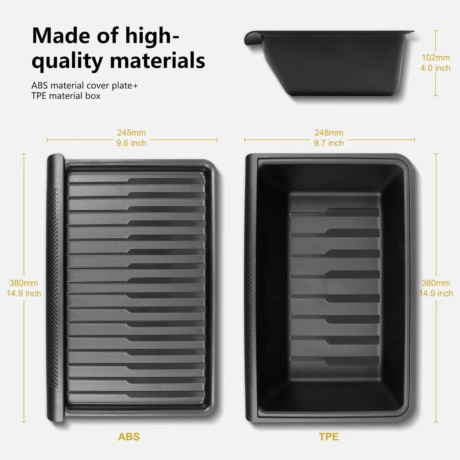 2-Pack Under Seat Organizer for Tesla Model Y (2020, 2021, 2022, 2023, 2024) Hidden Storage Boxes with Lids, Maximize Space,Easy