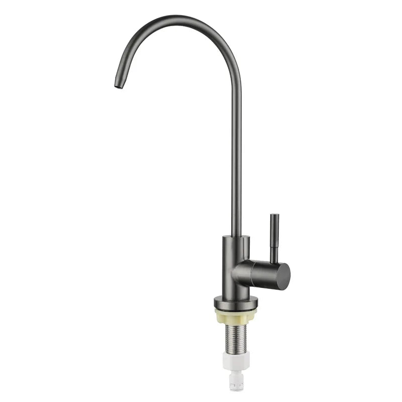 Direct Drinking Faucet Prified Kitchen Faucet Rotating Lead Free 304 Stainless Steel Sink Faucet Decked Brush Gold G 1/4'