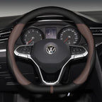 For VW Volkswagen MK2 MK3 MK4 MK5 MK6 MK7 MK8 GOLF 5 6 7 GTI POLO R, New Type Microfiber Leather Car Steering Wheel Cover