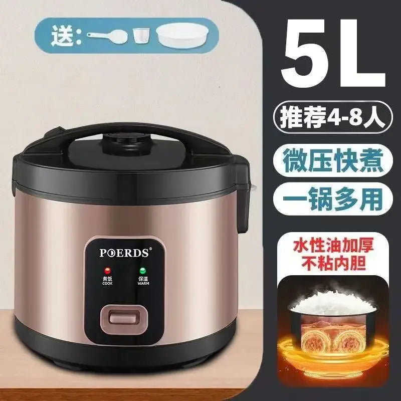 CILANDAR 2/3/4/5L Electric Rice Cooker Micro Pressure Rice Cooking Machine With Non-Stick Coating Detachable Exhaust Valve