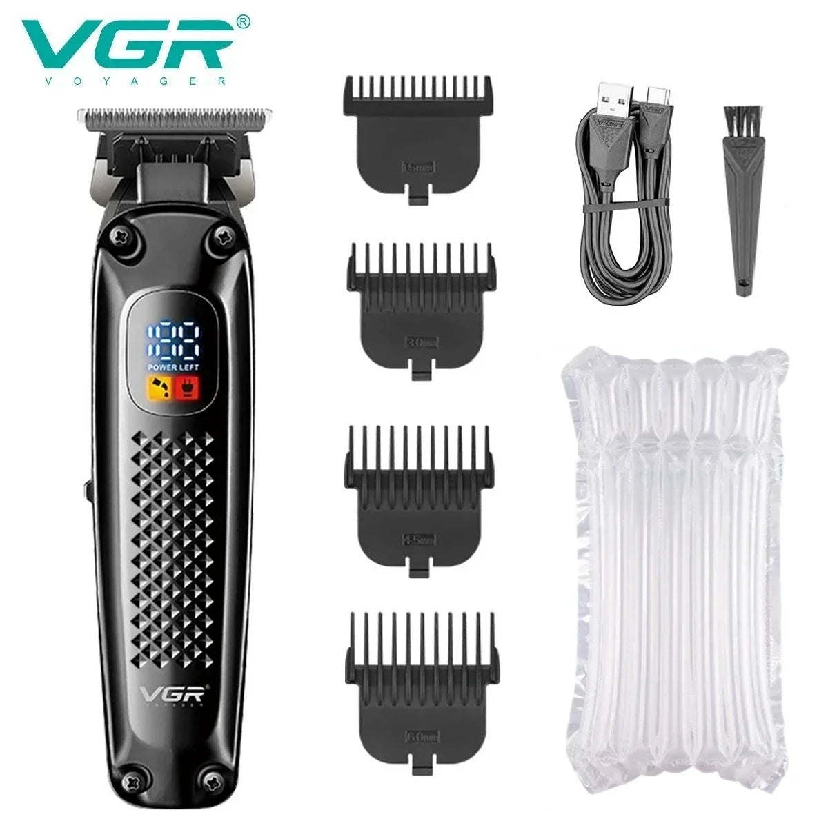 VGR Hair Trimmer Electric Beard Hair Clipper Professional Barber Hair Cutter Machine Trimer For Men Rechargeable V-972
