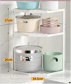 Cookware Storage Rack Kitchen Storage Rack Household Layers Kitchen Organizer Fan-shaped Sink Countertop Cabinet Corner Layered