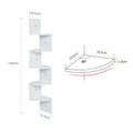 5-layer wooden wall rack corner rack wall-mounted bookshelf modern simple home decoration storage