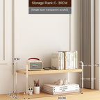 Desktop Bookshelf Kitchen Utensil Storage Rack Office Desktop Storage Rack Acrylic Bookshelf Household Minimalist Storage Rack