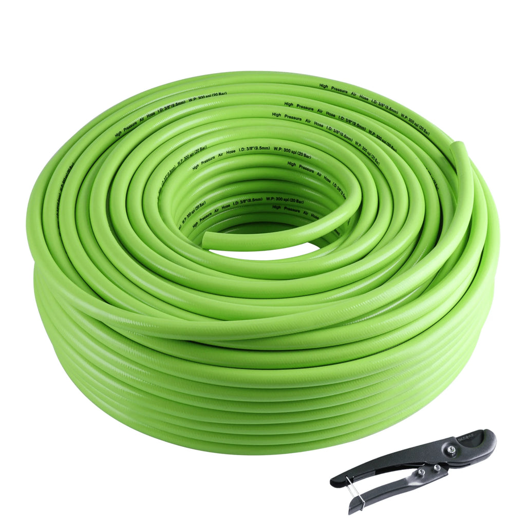 Air Hose 3/8" Heavy Duty Lightweight Kink Resistant Flexible Compressor Tough Pro Air Hose Working Pressure 300 PSI