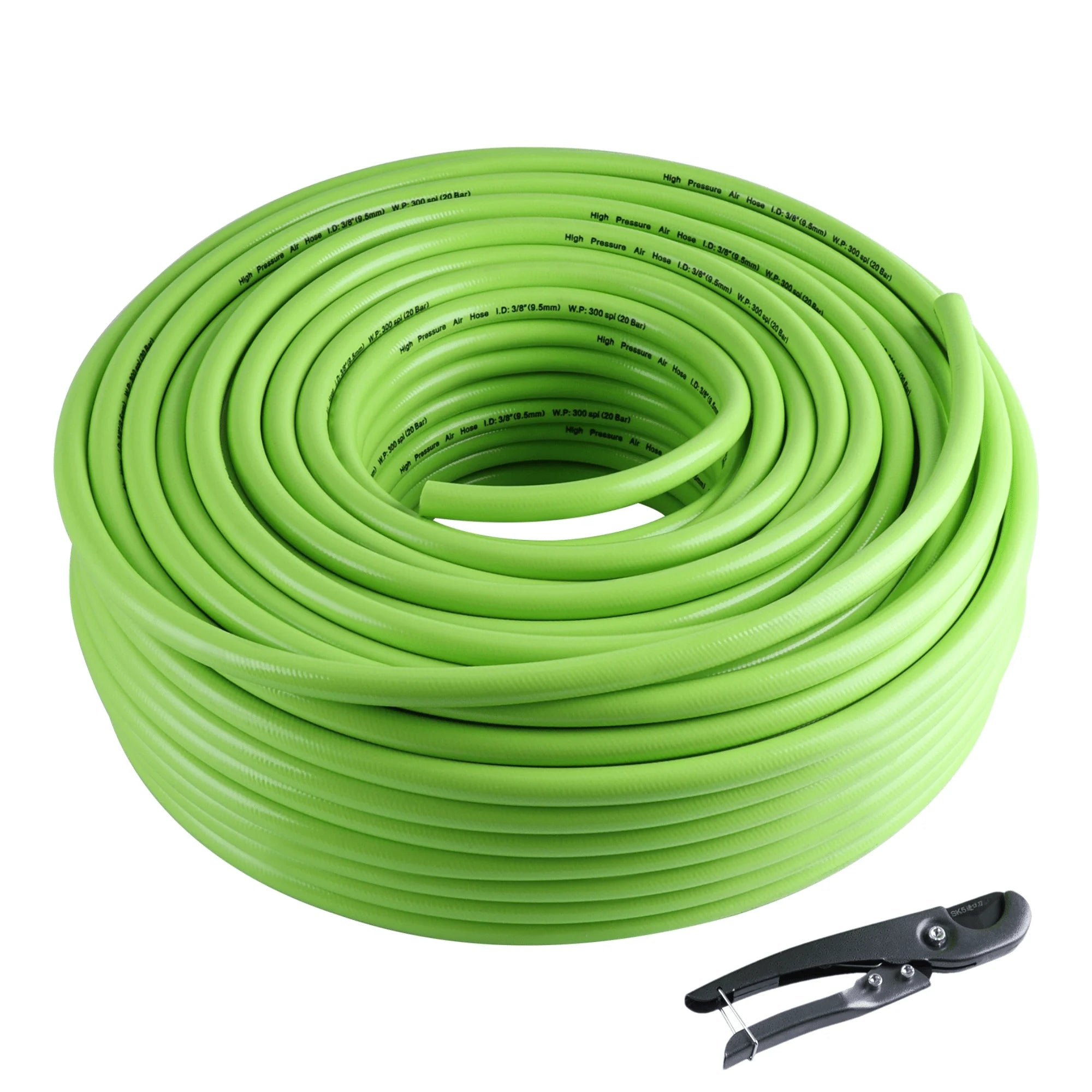 Air Hose 3/8" Heavy Duty Lightweight Kink Resistant Flexible Compressor Tough Pro Air Hose Working Pressure 300 PSI