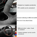 Suede Genuine Leather Car Steering Wheel Cover Braid For Audi R8 (4S) 2015-2019 TT (8S) 2014-2019 TTS 2014-2019 TT RS 2016-2019