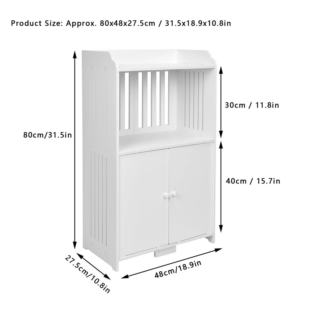 Floor Cabinet Waterproof Bathroom Organizer Shelf Strong for Shampoo for Toilet Paper for Entrance for Kitchen for Shower Gel