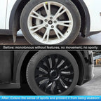 4Pcs 19 Inch Matte Black Support Logo Symmetry Design Uberturbine Style Model Y Gemini Wheel Cover Replacement