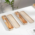 Handmade Home Dinnerware Tableware Cutlery for Kitchen, Natural Wooden Spoon & Fork Dinner Kit, Rice Soups, Cereal Utensil