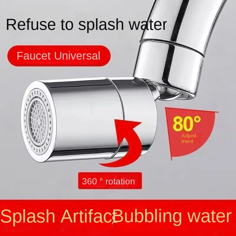 Kitchen kitchen basin pool all copper faucet universal anti-splash head universal joint can rotate shower bubbler