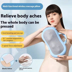 New 3-Speed Adjustment Infrared Heating Neck Back Massage Pillow Red Light Hot Compress Wireless Portable Shiatsu Massage Pillow