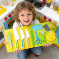 Kids Kitchen Sets, Montessori Cooking Tools for Toddlers, 13/17 Piece Kids Knives