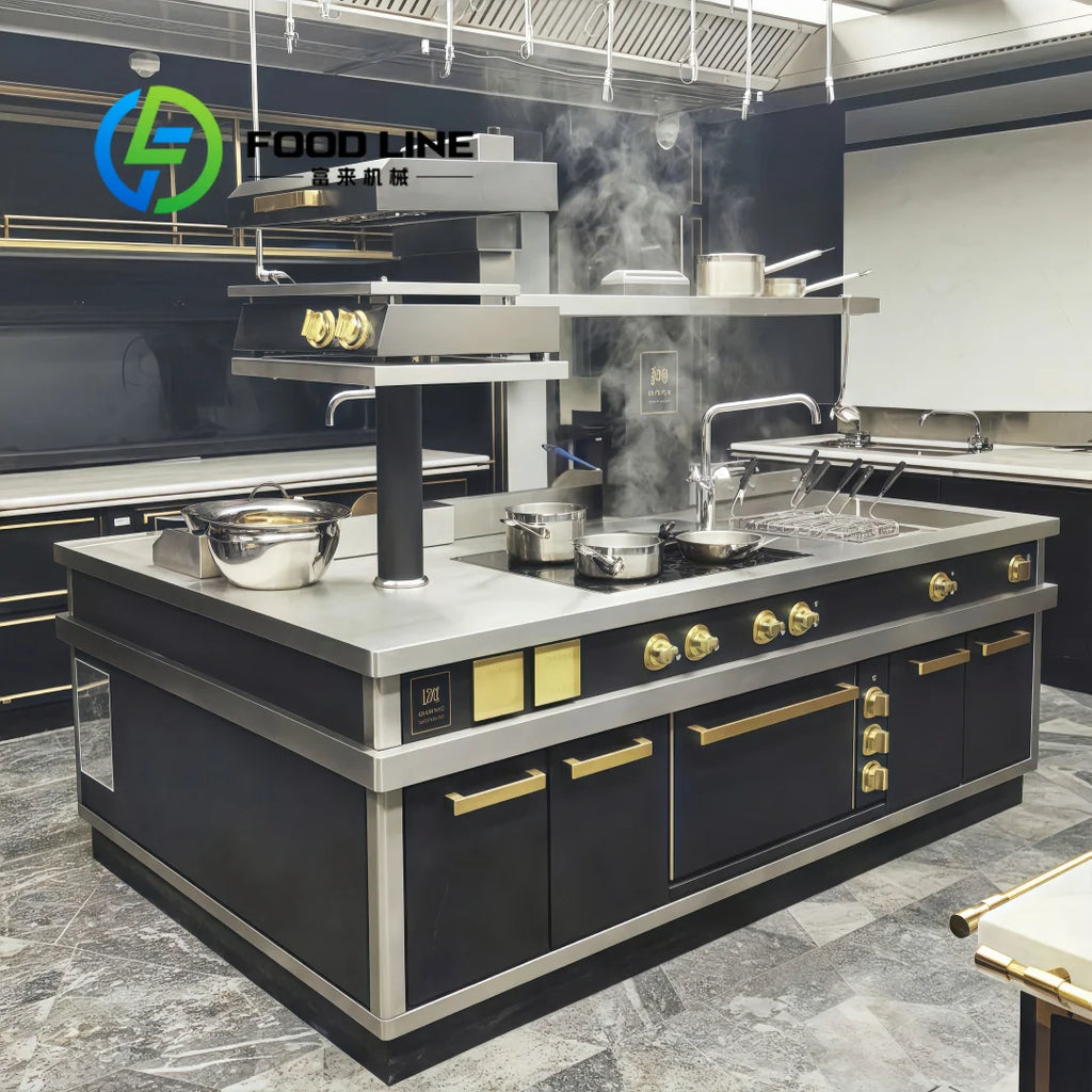 customize Smart Luxury Kitchen System High End Integrated Commercial Equipment for Hotel Restaurant Business