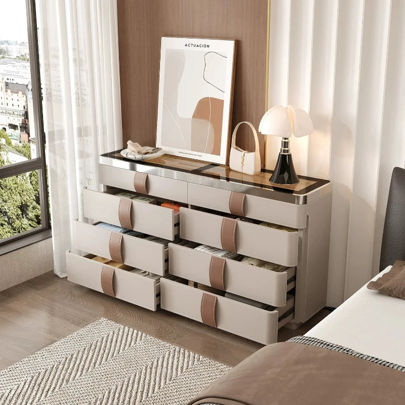 Living Room Modern Cabinets Knobs Italian Light Stainless Cabinets Wooden Storage Cassettiera Stanza Da Letto Home Accessories