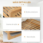 HOMCOM 3-tier Bamboo Shoe Rack for 9 Pairs of Shoes 76x33x51cm Natural