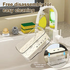 New Kitchen Sink Caddy; Wall-mounted Sponge Holder; Household Faucet Storage Gadget; Drain Design; 1pc Rag Rack.