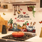 Hand drawn Kitchen Wall Stickers - Removable and Reusable Vinyl Stickers for Walls, Cabinets, Refrigerators | Contemporary Bakin