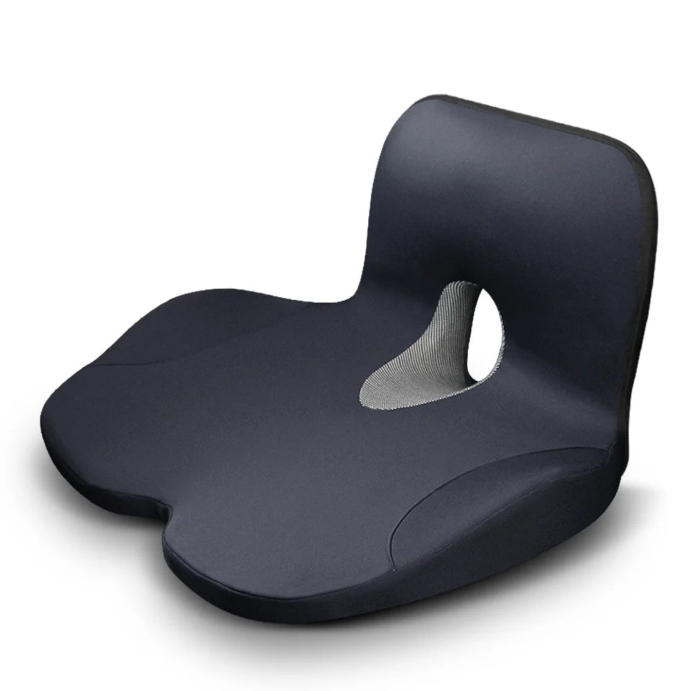 Memory Foam Seat Cushion Waist Back Support Pillow Set Orthopedic Ergo