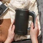 110V/220V Portable Electric Kettle Home Double-layer Stainless Steel Quick Water Boiler Travel Kettle Automatic Power Off 600W