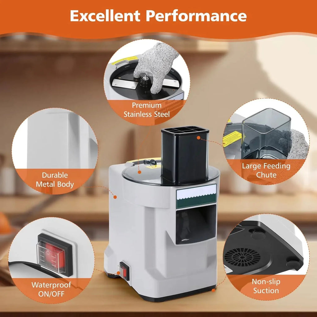 HomeWise K8600 Electric Vegetable Cutter Slicing Shredding Dicing Maker Food Processor with 3 Blade Multifunctional Cutter