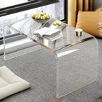 Acrylic Coffee Table Multiuse Acrylic Furniture Modern End Table Japanese Floor Table for Office Living Room Porch Family Garden