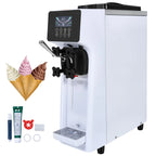 SucceBuy Commercial Ice Cream MachineSingle Flavor Countertop Soft Serve Ice Cream Maker Touch Screen Auto Clean Pre-cooling