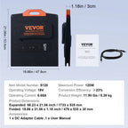 VEVOR Portable Monocrystalline Solar Panel Foldable ETFE Charger Efficiency Panel Waterproof for Power Stations Camping Hiking