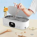 Mini Ultrasonic Household Cleaner High-Frequency Vibration Tool for Glasses Jewelry Tableware Deep Cleaning