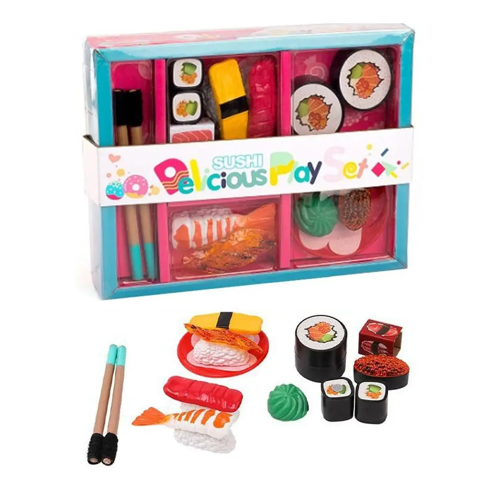 House Dollhouse Accessories Kitchen Model Role-Playing Mini Sushi Set Cutlery Toys Pretend Kitchen Toys Kitchen Food Toys