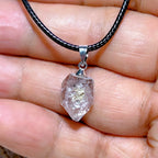 Natural Crystal Herkimer Diamond Pendant Hang Stone Gemstones Mineral Energy Reiki Home Decorations Gift Ore Crystals