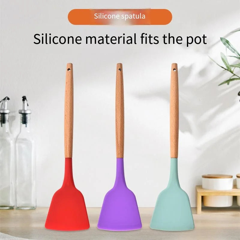 Silicone Kitchenware Cooking Utensils Spatula Kitchen Scraper Wide Pizza Shovel Non-stick Cooking Tool kitchen accessories