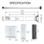 New Automatic AM15 Tubular Roller Blind Motor for 17/25mm Tube Motorized Electric Blind Shade RF433 Remote Control for 25mm Tube