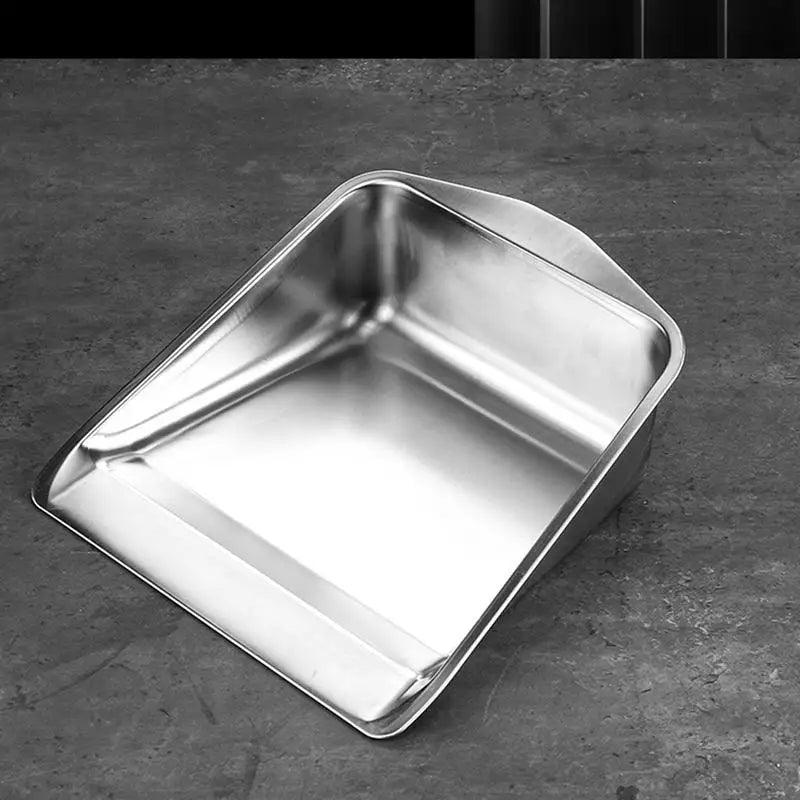 Stainless Steel Dustpan Wide Small Dustpan Heavy Duty Sweepers Portable Metal Sweepers Household Cleaning Tools for Indoor