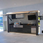 Premium Stainless Steel Outdoor Kitchen Cabinet With Electric Door Shed Customize